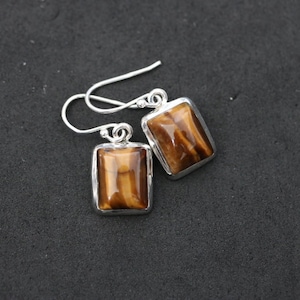 Tiger&#39;s Eye Earrings | 925 Sterling Silver