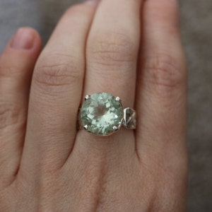 Prasiolite | Green Amethyst Ring | 925 Sterling Silver