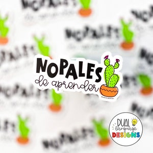 Cactus Vinyl Sticker | Spanish puns | Vinyl Sticker | Bilingual Teacher | Spanish Teacher Gifts | Educational Stickers | Bilingual Sticker