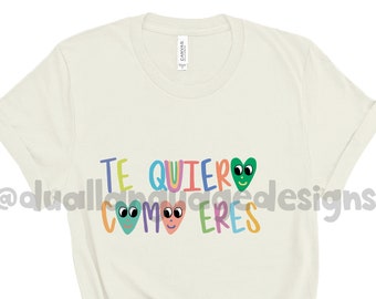 Te quiero | Spanish shirt | bilingual teacher | positive cotton tee | gift | maestra t-shirt | teacher appreciation | dual language