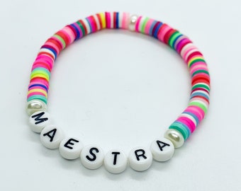 Bracciale a matita per insegnanti - Bracciale con perline di argilla - Regalo per insegnanti - Italia