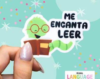 Love to Read | Spanish Sticker | Spanish Teacher | Bilingual Teacher Gift | Vinyl Sticker | Laptop Water Bottle Sticker | Me Encanta Leer