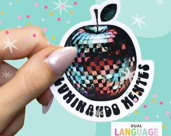 Disco Sticker | Spanish Sticker | Spanish Teacher | Bilingual Teacher Gift | Rainbow Vinyl Sticker | Laptop Water Bottle Sticker | Maestra