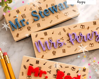 Personalisierter Holz-Radierer für Lehrer, Whiteboard-Radierer mit individuellem Namen als Geschenk, graviertes Geschenkset zur Wertschätzung von Lehrern, Geschenk zum Schulanfang