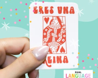 Reina | Spanish Sticker | Spanish Teacher | Bilingual Teacher Gift | Rainbow Vinyl Sticker | Laptop Water Bottle Sticker | Women Empowerment