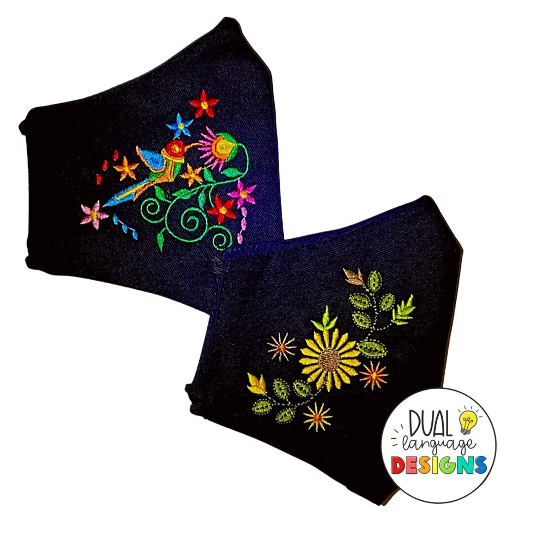 Embroidered Face Covering Spanish Teacher Face Mask Etsy