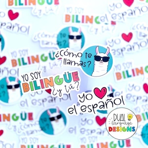 Spanish Vinyl Sticker Pack | Spanish Stickers | Spanish Teacher Stickers | Spanish Teacher Gift | Vinyl Stickers | Bilingual Stickers
