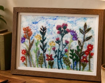 Wildflower Needle Felt Kit: Beginner Wool Painting