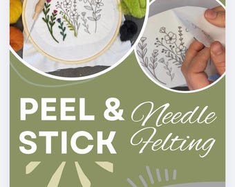 Peel & Stick Needle Felting Kit- Wildflower- Stick and Stitch Felting
