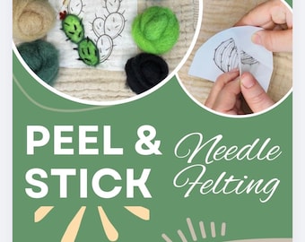 Peel & Stick Needle Felting- Cactus - Stick and Stitch Felting Kit