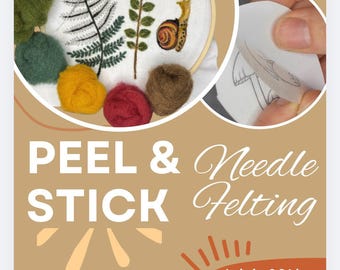 Peel & Stick Needle Felting Kit- Fern- Stick and Stitch Felting