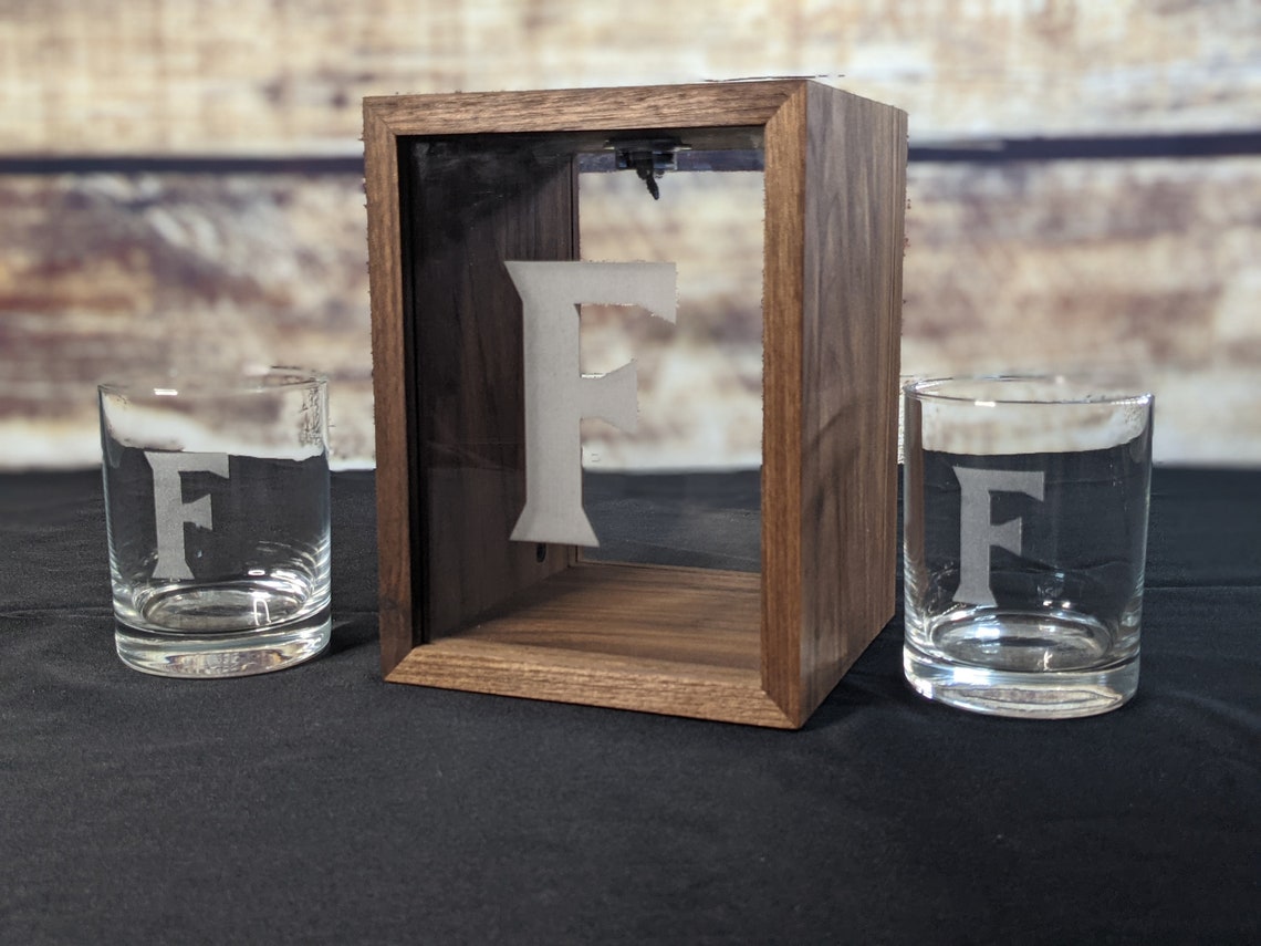 Smoked Old Fashioned Box Set Personalized Smoking Box Etsy