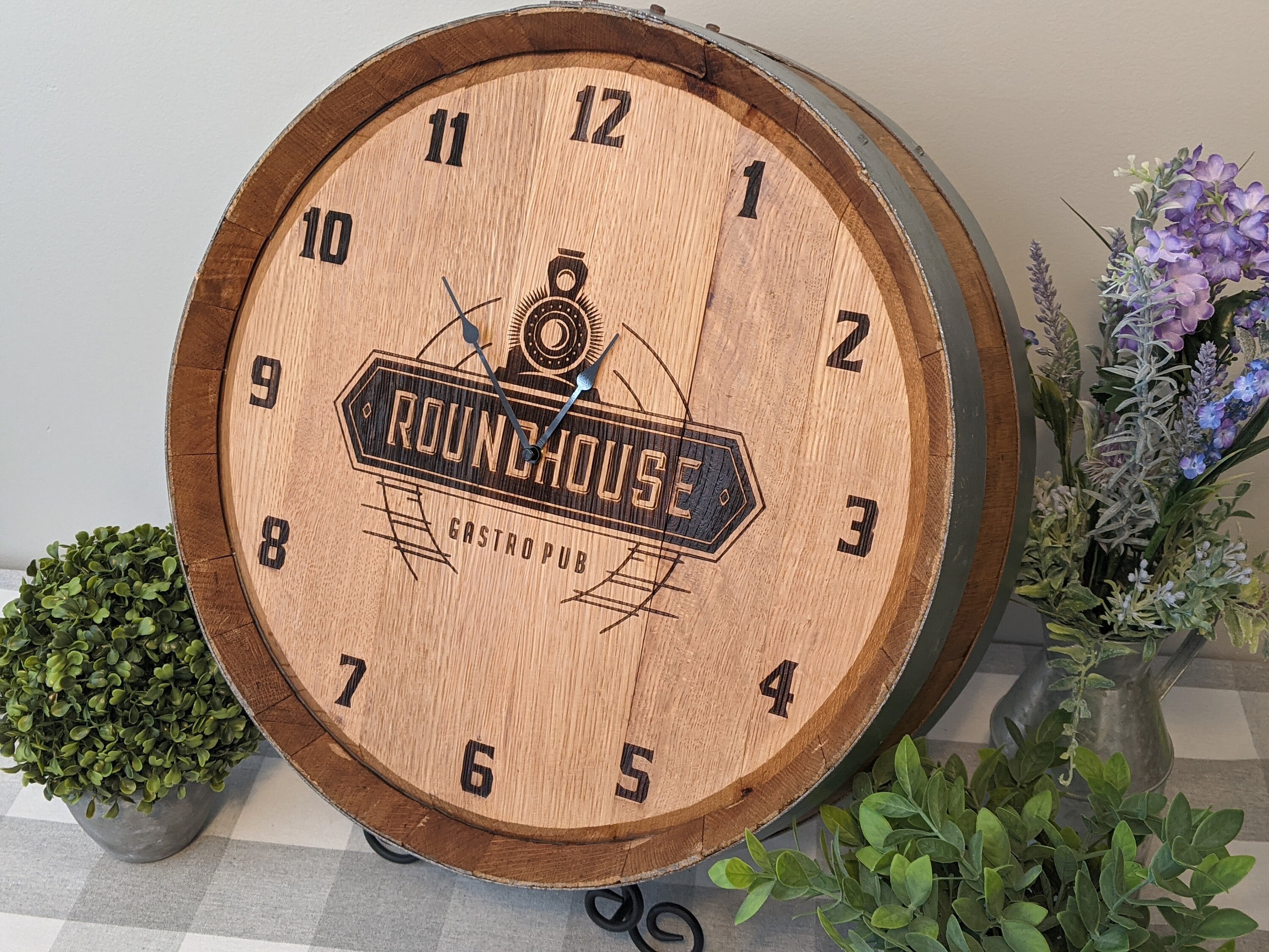 Personalized Bourbon Barrel Clock Etsy