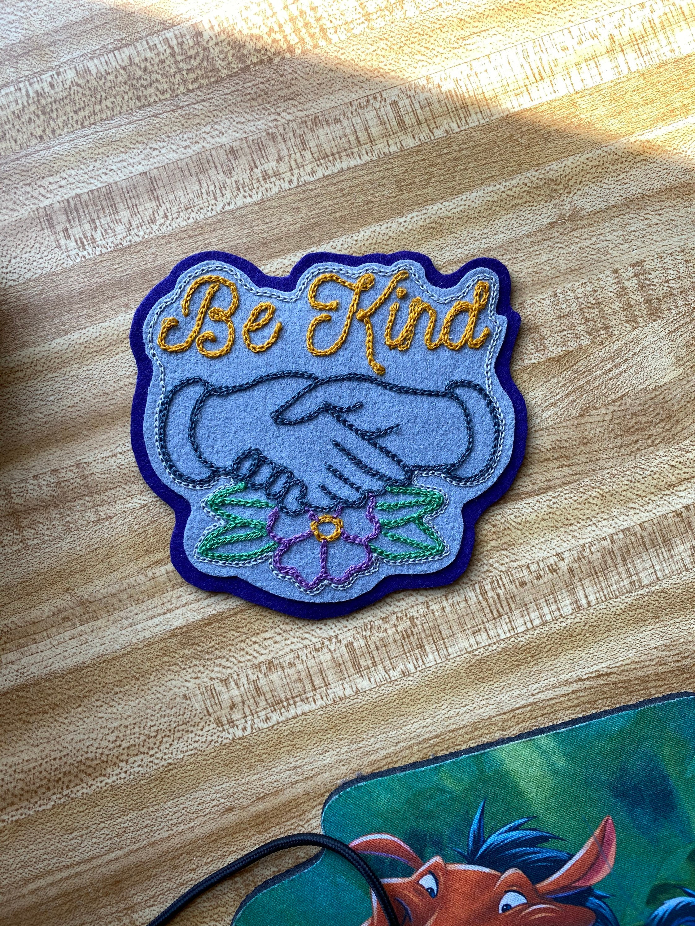 Be Kind Chainstitch Embroidered Patch From the “work Hard” Series - Etsy