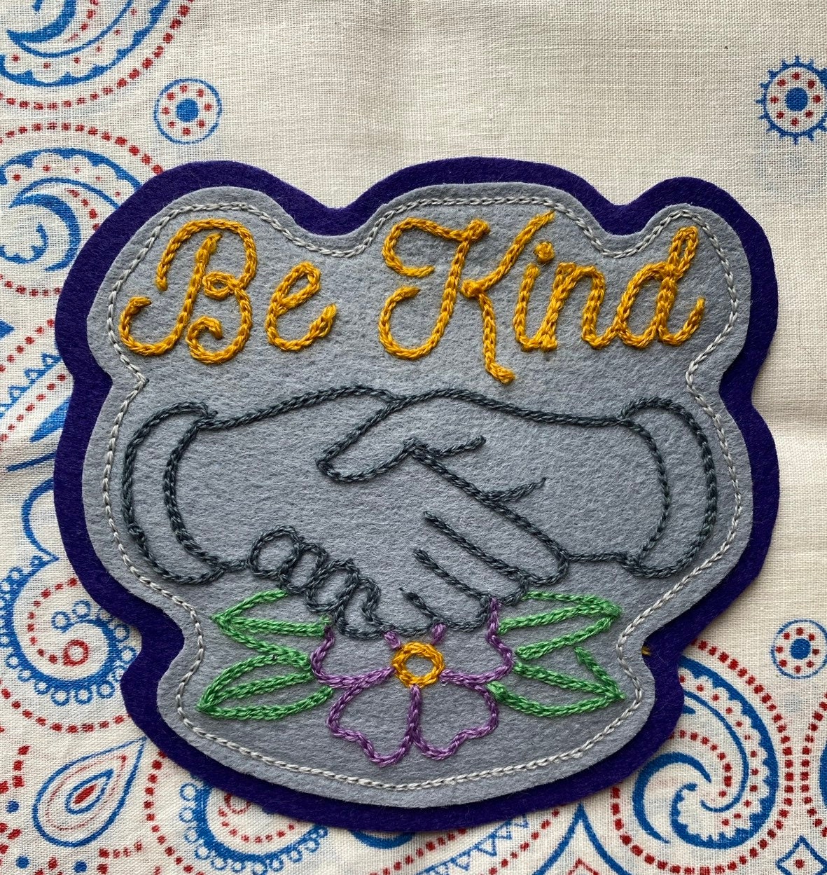 Be Kind Chainstitch Embroidered Patch From the “work Hard” Series - Etsy
