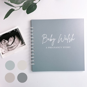 Pregnancy Journal / Modern Square Personalized Planner for Tracking Baby/ 8x8 Book / Gift for First Time Moms