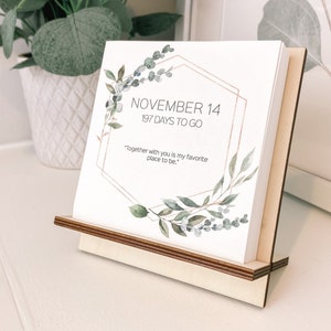 Custom Wedding Countdown Calendar | Custom Engagement Gift | Unique Personalized Engagement Present