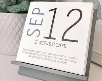 Baby Countdown Calendar – Custom Congratulations Pregnancy Gift for Expecting Moms with recent Pregnancy Announcements