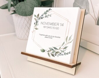 Custom Wedding Countdown Calendar | Custom Engagement Gift | Unique Personalized Engagement Present