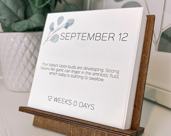 Custom Due Date Baby Countdown Calendar Pregnancy Gift for Etsy
