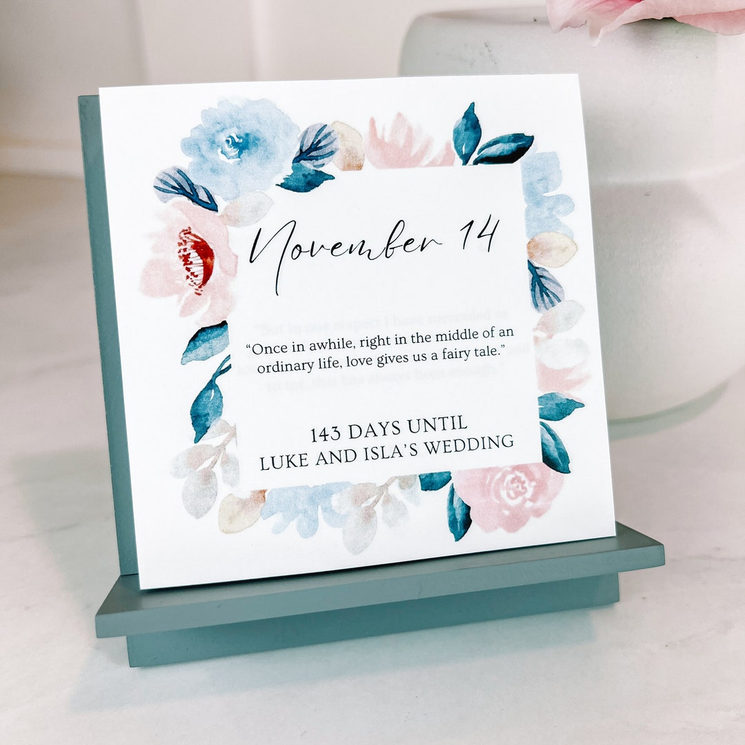 Personalized Wedding Countdown Calendar
