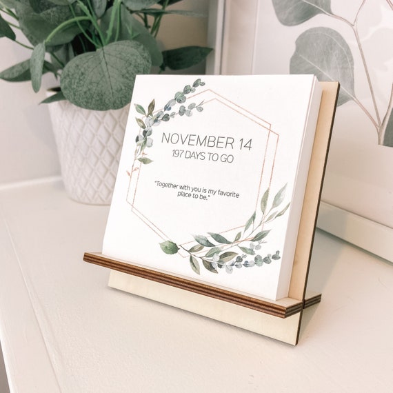Custom Wedding Countdown Calendar | Custom Engagement Gift | Unique Personalized Engagement Present