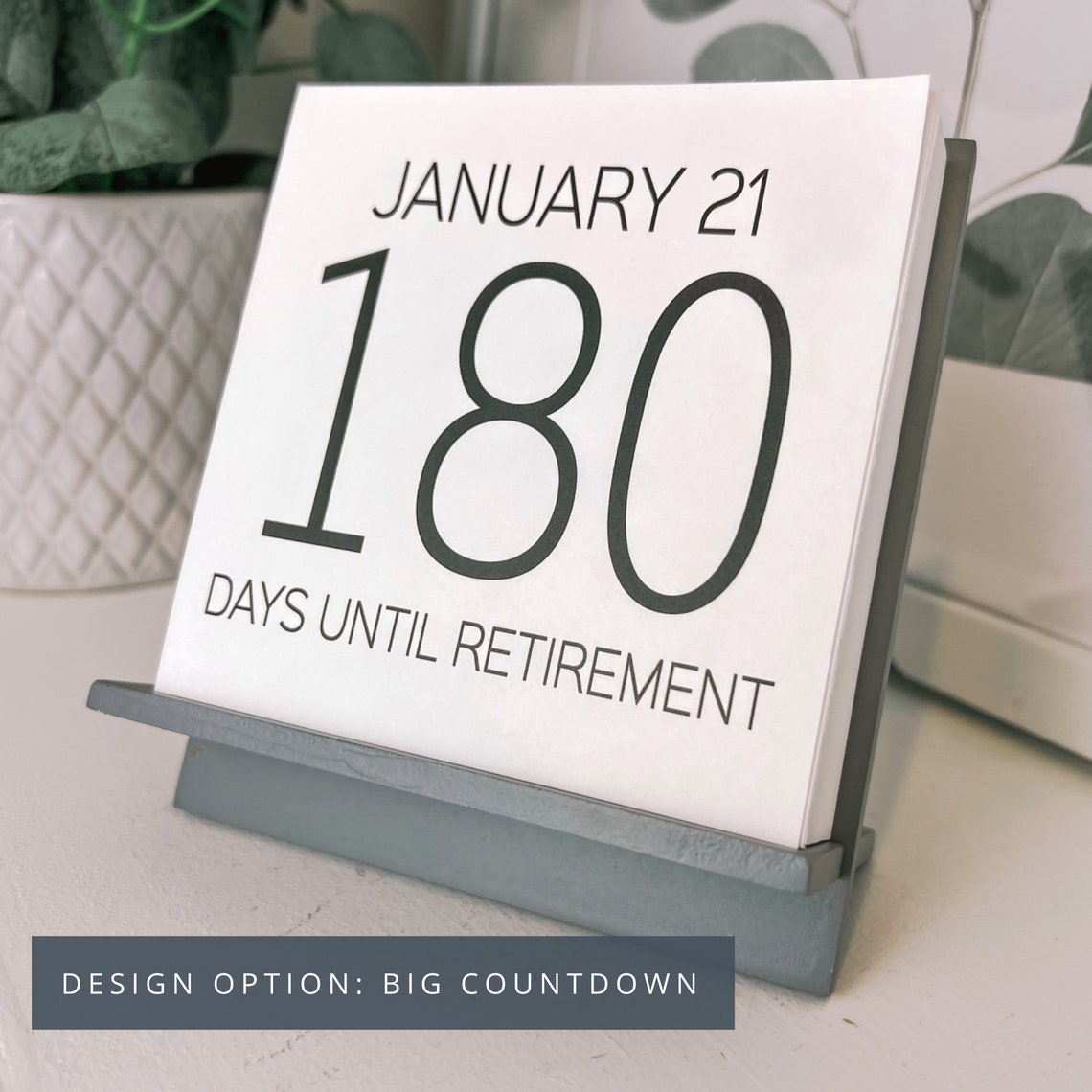 Retirement Countdown Calendar Custom Retiring Gift for Etsy