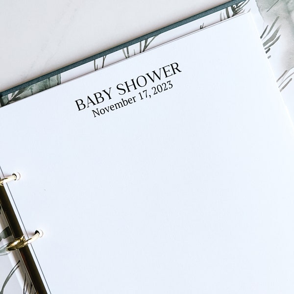 Baby Shower Expansion Pack - Prepunched Additional Pages for Refillable Baby Book - Baby Shower