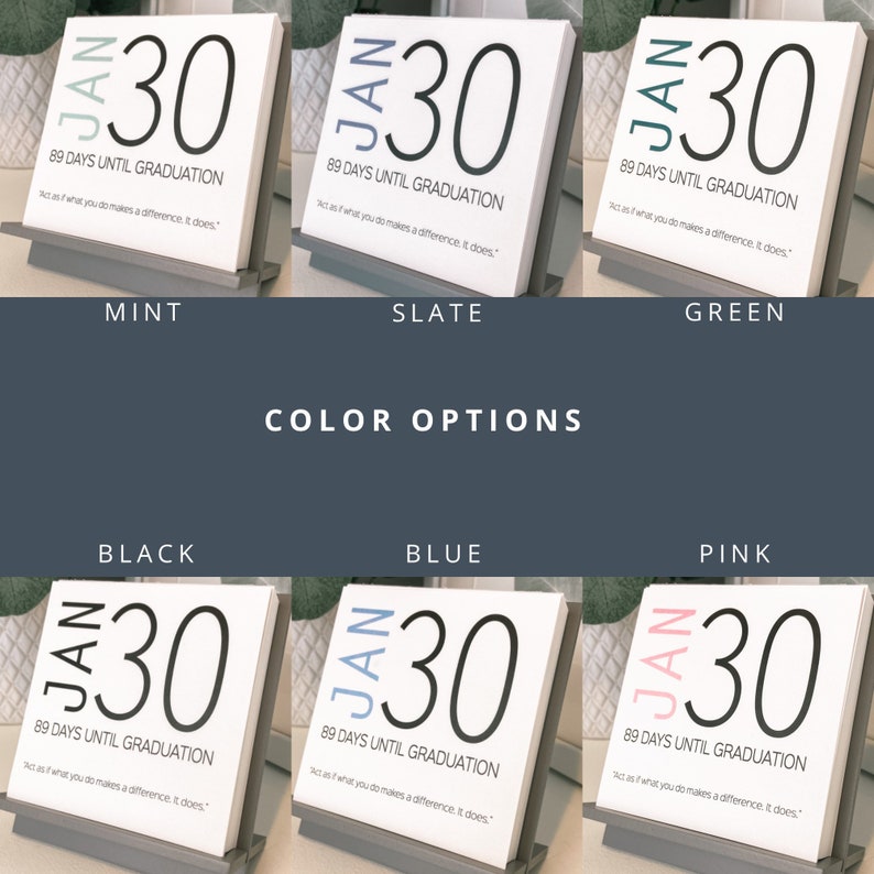 Custom Graduation Countdown Calendar Back to School Senior Etsy