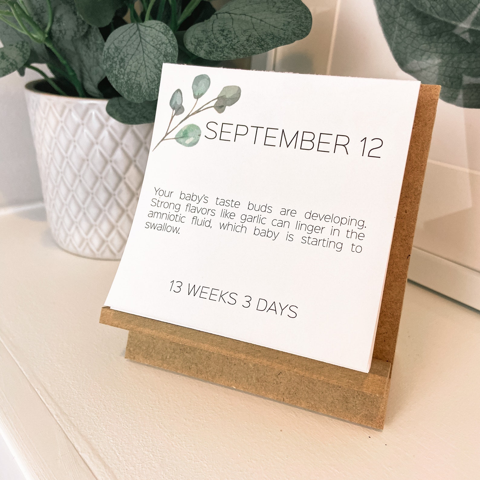 Custom Due Date Baby Countdown Calendar Pregnancy Gift for Etsy