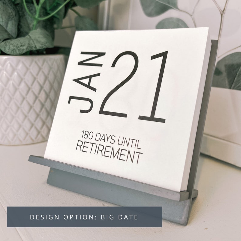 Retirement Countdown Calendar Custom Retiring Gift for Etsy