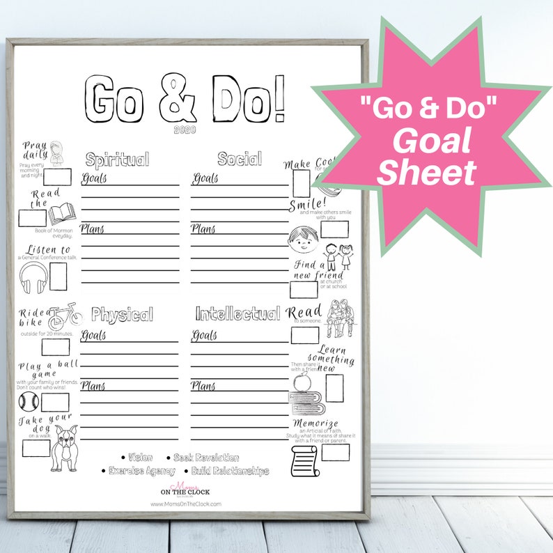 Lds Youth Goals Printable