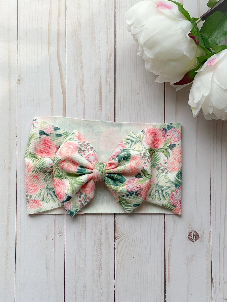 BULLET FABRIC HEADWRAP Liverpool/bullet Fabric Bow Soft Baby Bow