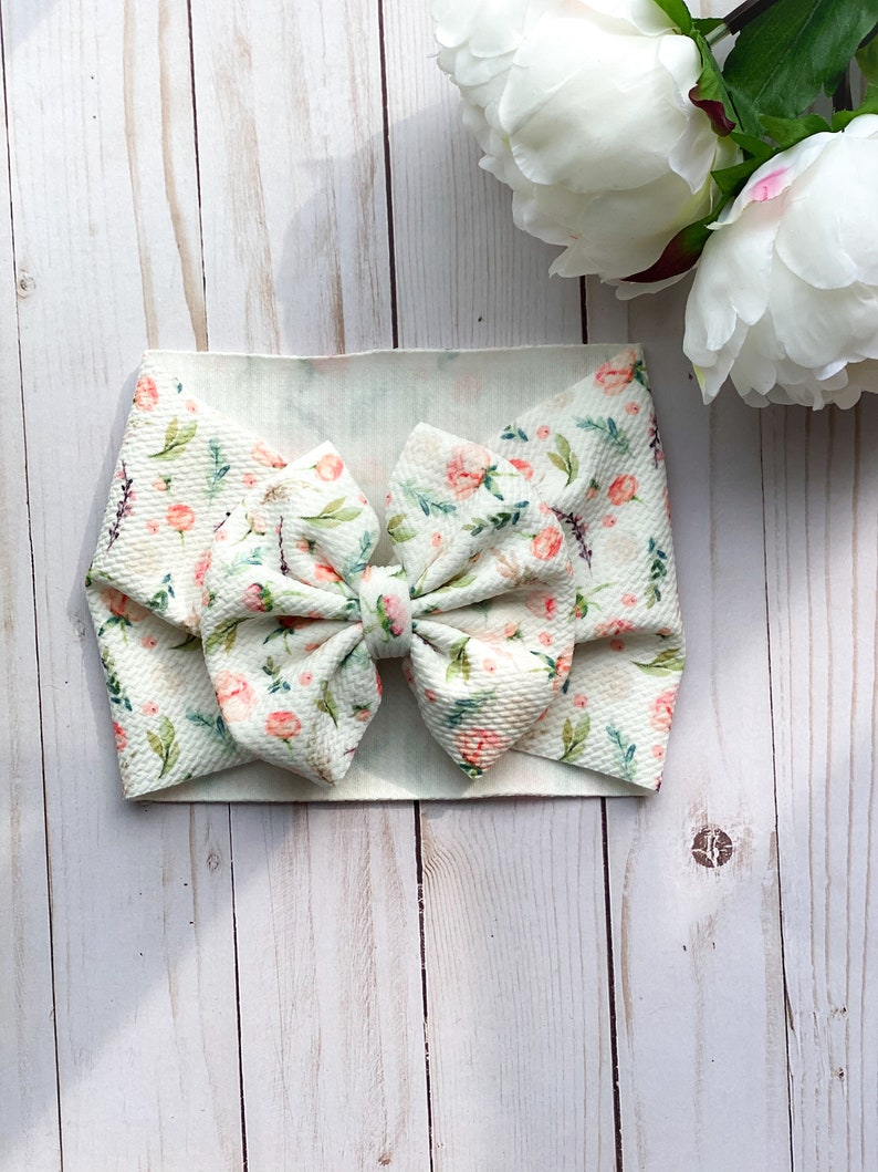BULLET FABRIC HEADWRAP Liverpool/bullet Fabric Bow Soft Baby Bow