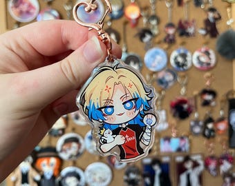 Blue Lock Kaiser Keyring / Double Sided Glitter Epoxy Charm - Etsy