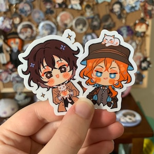 Bungou Stray Dogs BSD Inspired Stickers / Chuuya / Dazai / Cat Stickers / Anime Stickers
