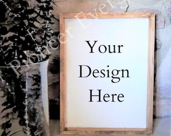 Vertical Wood Frame Mockup,Modern Poster Mock Up,Minimalist Digital Frame Mockup,Boho Wooden Frame Mockup,Scandinavian Wood Mockup,Simple