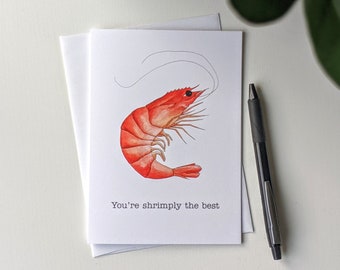 Shrimply the Best | Handmade Greeting Card