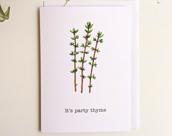 Party Thyme | Celebration | Handmade Greeting Card