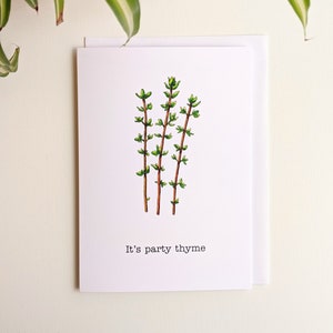 Partie Thym | Célébration | Carte de vœux faite à la main
