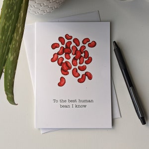 Meilleure | de haricots humains Haricots rouges | Cartes de vœux faites à la main