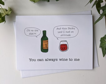 Wine to Me | Handmade Greeting Card