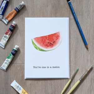 Un dans un melon | Amitié | Cartes de vœux faites à la main