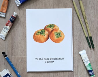 Best Persimmon | Friendship | Handmade Greeting Cards