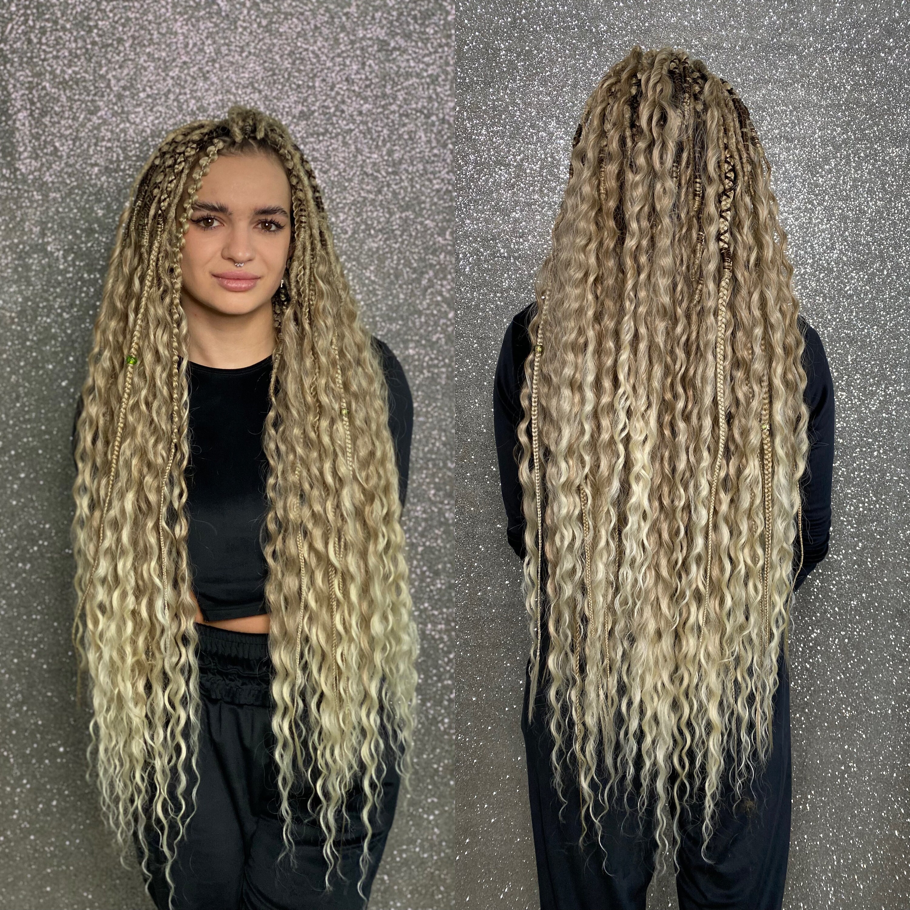ライトブラウンの合成カーリードレッドヘア、シングルまたはダブルエンドのヘアエクステンション、編み込み24インチまたは30インチ