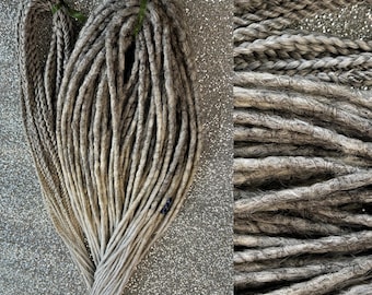 Crochet Synthetic Dreadlocks: Salt and Pepper Ombre Hair Extensions