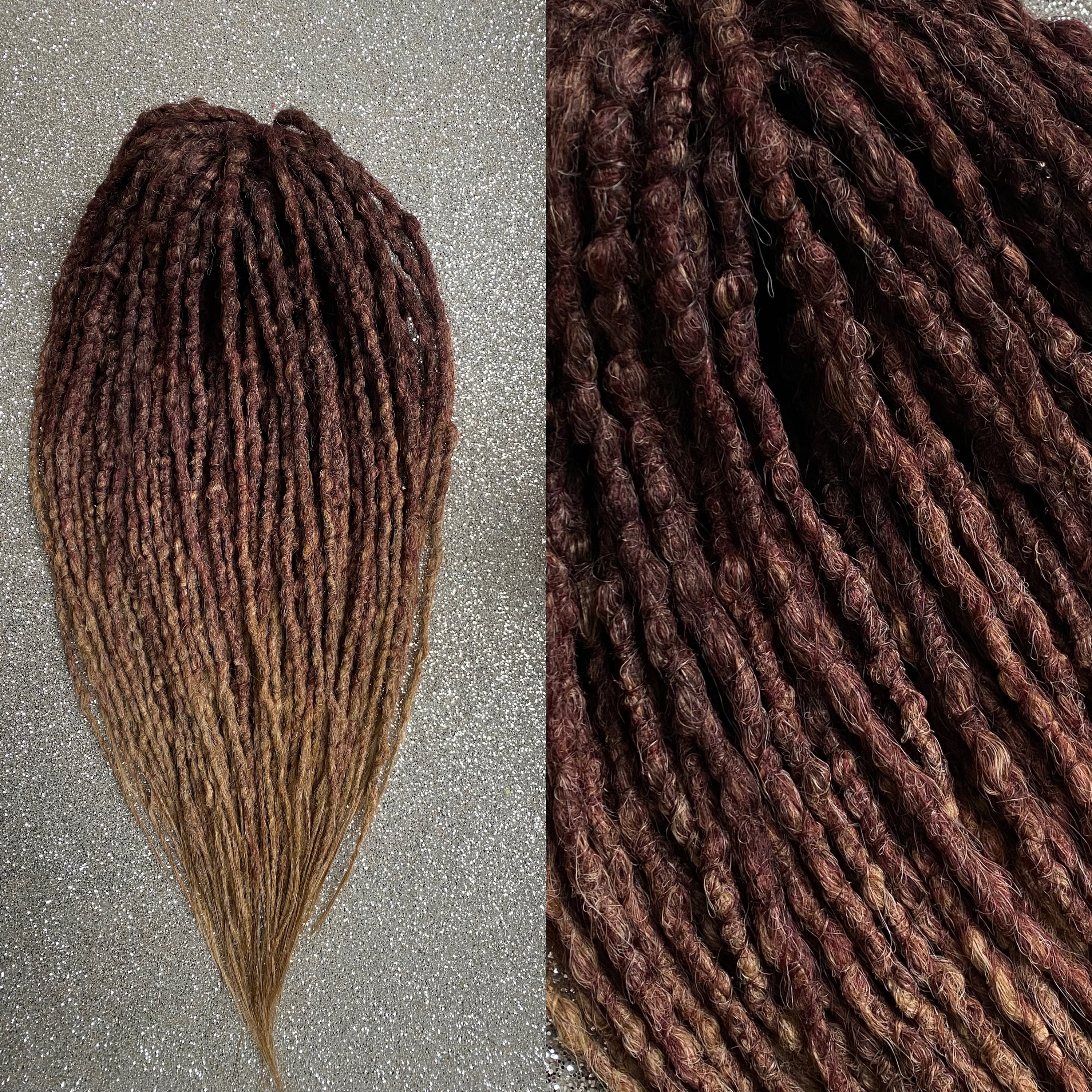 35 Synthetic Dreads Dreadlock Hair Extensions Dark Brown #4 NEW DARK BROWN SYNTHETIC DREADLOCK EXTENSIONS - DREADFULL HIPPIE  main image 2