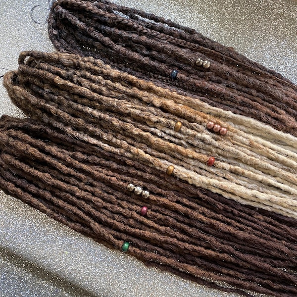 Bruna Ombre Syntetiska Dreadlocks Hårförlängningar: Dubbla eller Enkeländade Dreads