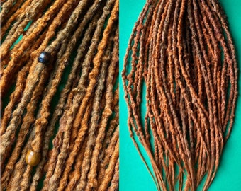 Red synthetic dreadlocks hair extensions smooth or lumpy texture soft and thin natural look