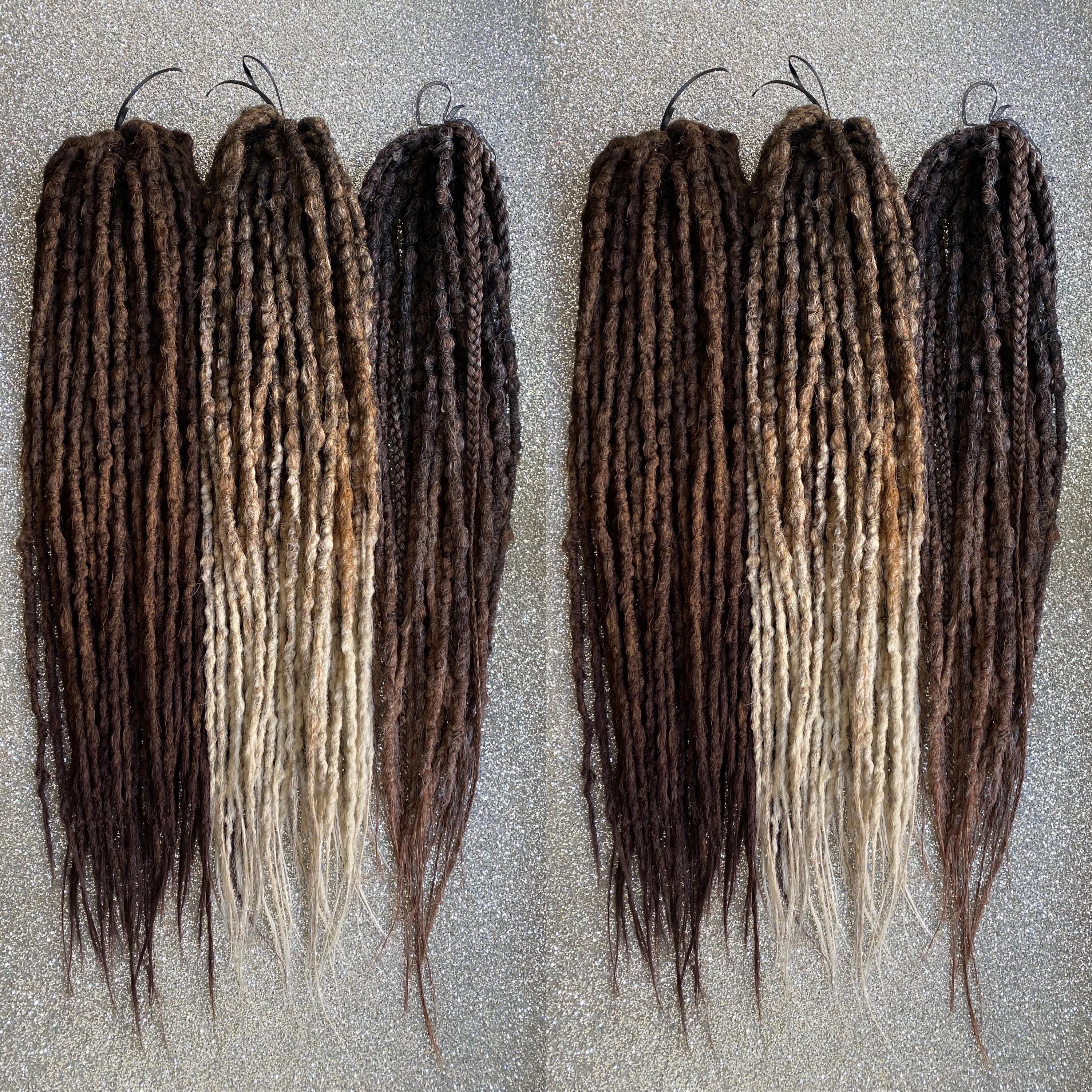 60 Knotty Ombre Dreads Dreadlocks Hair Extensions ?Blended blonde just hits different ? #dreadlocks #hair  main image 2
